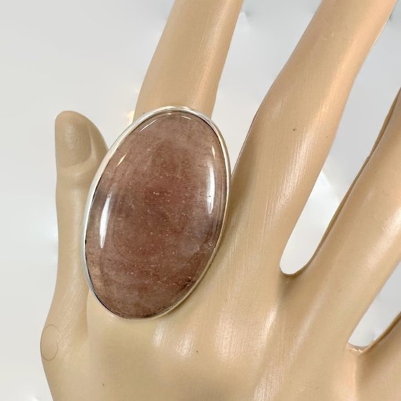 Amethyst Ring, Massive Stone, Sterling Silver, Adjustable, Size 5,6,7,8,9,10,